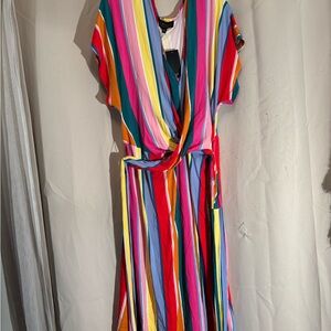 Eloquii Multicolor Striped Dress